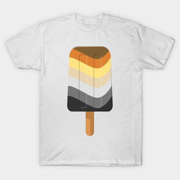 Cute Gay Bear Pride Flag Popsicle T-Shirt by LiveLoudGraphics